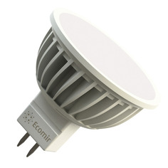 Лампочка Ecomir MR16 GU5.3 3W 3000K 12V матовая, жёлтый свет 43071