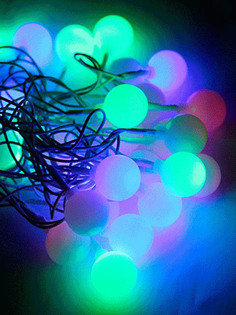 Гирлянда Космос Экономик Шарики матовые 30 LED Multicolor KOC_GIR100BallRGB_IP