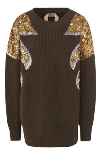Шерстяной пуловер с пайетками No. 21