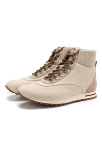 Комбинированные ботинки Week End Walk на шнуровке Loro Piana