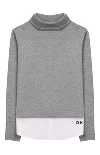 Хлопковая водолазка с отделкой DKNY