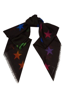 Черный шарф с контрастным рисунком Stella Mc Cartney