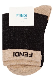 Носки с контрастным дизайном Fendi Kids
