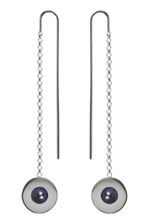 Круглые серьги Forma из серебра с жемчугом Little Thing