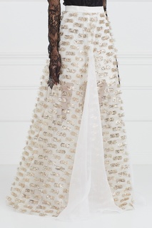 Юбка-макси из шелка с люрексом Esve