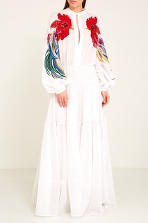 Длинное платье с цветочным принтом Stella Jean