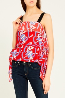 Топ с контрастным принтом Msgm