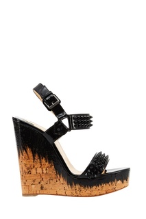 Черные босоножки с шипами Barboullaga 140 Christian Louboutin