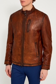 Куртка из коричневой кожи IC MEN