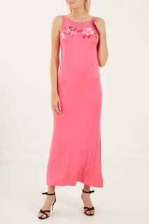 Розовое платье с вышивкой Via Delle Perle