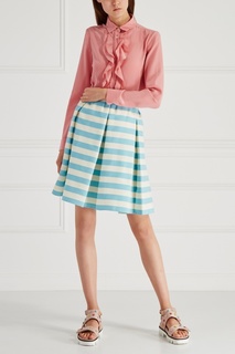 Комбинированная юбка в полоску Red Valentino