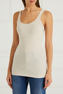 Бежевая майка из хлопка James Perse