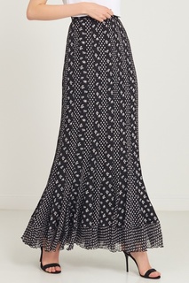 Длинная шелковая юбка с контрастным принтом Diane Von Furstenberg