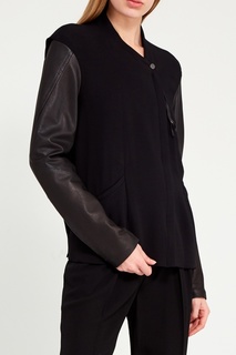 Куртка с кожаными рукавами Ilaria Nistri
