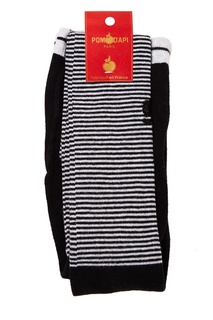 Черные колготки в полоску POM Dapi