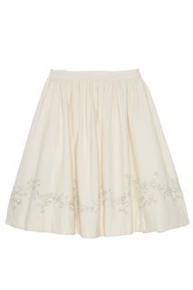 Белая юбка с рельефной отделкой Bonpoint