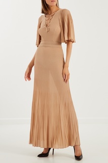 Плиссированное платье макси Elisabetta Franchi