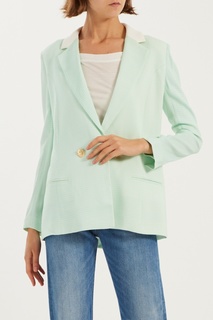 Зеленый жакет в клетку Elisabetta Franchi