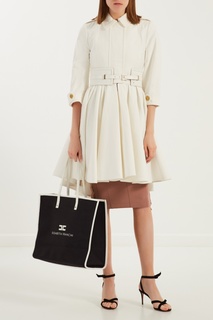 Белый тренч с поясом Elisabetta Franchi