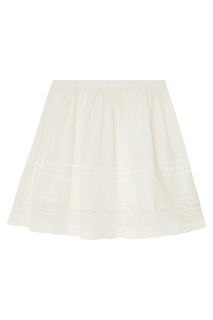Белая юбка с рельефной отделкой Bonpoint