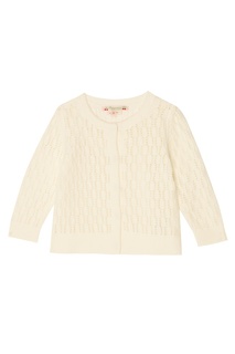 Белый ажурный кардиган Bonpoint