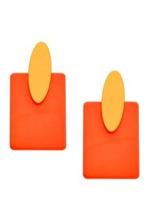 Оранжевые пластиковые серьги Aloud
