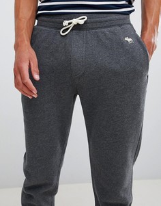 Темно-серые спортивные брюки с логотипом Abercrombie & Fitch - Серый