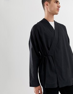 Черное oversize-кимоно с запахом ASOS DESIGN - Черный