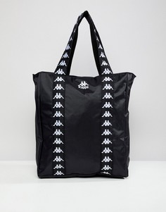 Черная сумка-тоут с логотипом на ленте Kappa Authentic Anim - Черный