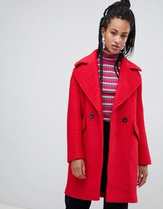 Красное фактурное пальто Esprit - Красный