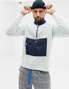 Бежевый свитшот из искусственного меха с молнией Nike 929097-034 - Бежевый
