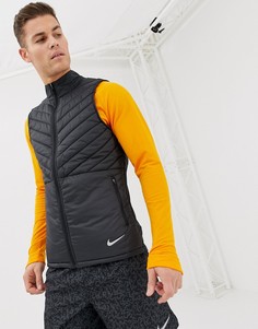 Черный дутый жилет Nike Running AH0546-010 - Черный