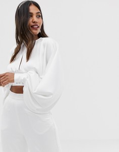 Топ-блузка с открытой спиной ASOS EDITION - Белый