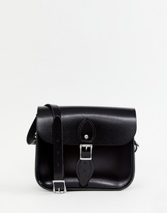 Средняя сумка через плечо с пряжкой The Leather Satchel Company - Черный