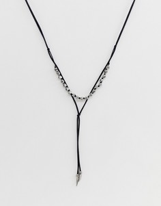 Серебристое ожерелье с черепами ASOS DESIGN - Черный