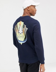 Темно-синий свитшот с принтом NASA ASOS DESIGN - Темно-синий