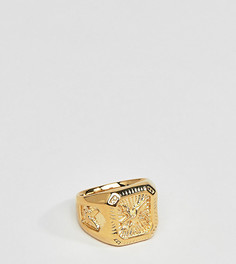 Серебряное позолоченное кольцо с орлом Serge Denimes - Золотой