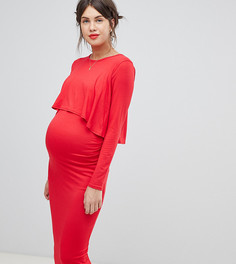 Красное платье миди 2-в-1 Bluebelle Maternity - Красный