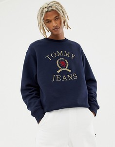 Темно-синий свитшот с круглым вырезом и логотипом Tommy Jeans 6.0 Limited Capsule - Темно-синий