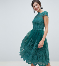 Зеленое премиум-платье миди для выпускного Chi Chi London Tall - Зеленый