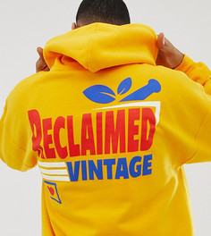 Oversize-худи с принтом-логотипом и надписью supermarket Reclaimed Vintage Inspired - Желтый
