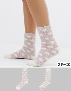 Набор из 2 пар носков-слиперов New Look - Розовый