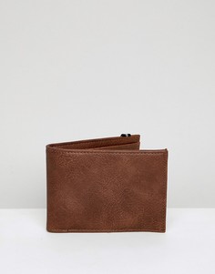 Светло-коричневый бумажник с эластичным ремешком в полоску New Look - Рыжий