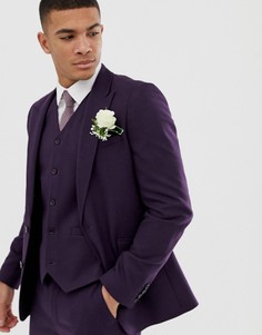 Фиолетовый приталенный пиджак ASOS DESIGN wedding - Фиолетовый