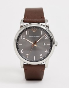 Часы с кожаным ремешком Emporio Armani AR11175 Luigi 43 мм - Темно-синий