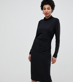 Облегающее платье с отворачивающимся воротником Vero Moda Tall - Черный
