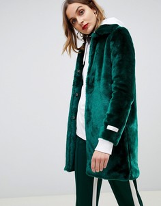 Пальто из искусственного меха Gianni Feraud - Зеленый