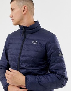 Темно-синяя легкая дутая куртка с синтетическим утеплителем Jack Wills Nevis - Темно-синий
