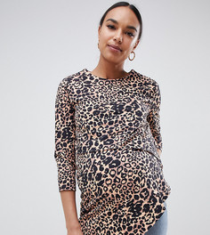 Асимметричный топ с леопардовым принтом ASOS DESIGN Maternity nursing - Мульти