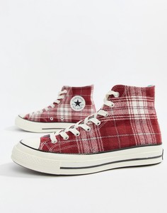 Бордовые высокие кеды Converse Chuck Taylor All Star 70 162403C - Красный